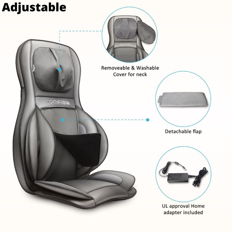 Shiatsu Neck And Back Massager APP Control 2D 3D Kneading Full Back Massager with Heat And Compression Massage Chair Pad for Shoulder Neck Back