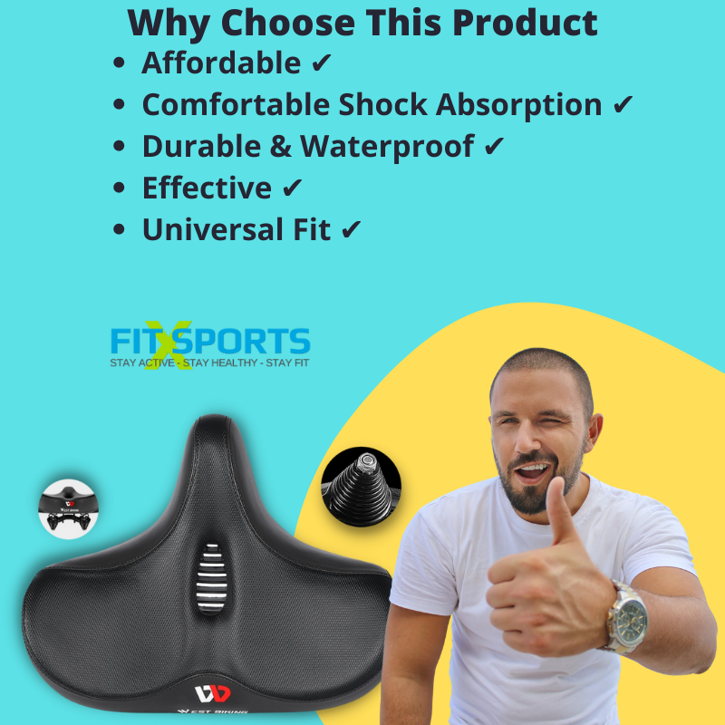 Extra Large Bike Seat With Comfortable Thick Foam and Waterproof
