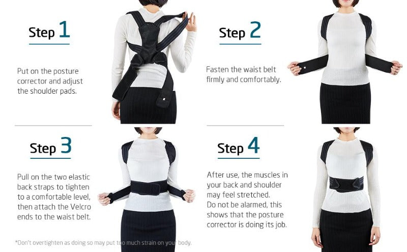 Posture Corrector Spine and Back Support Providing Pain Relief for Neck Back Shoulders Adjustable Breathable Back Brace Unisex-Body Support-Fit Sports