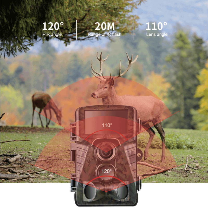 Infrared Dual Night Vision Hunting Trail Camera 4K Waterproof WIFI 48 MP Camera Home Security Camera