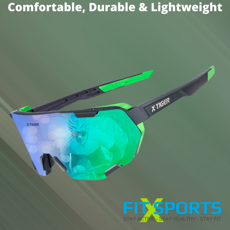 Photochromic Polarized Cycling Sunglasses with Inner Frame for Prescription Lenses