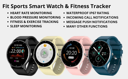 Smart Watch Fitness Tracker Waterproof Touch Screen iOS Android Unisex