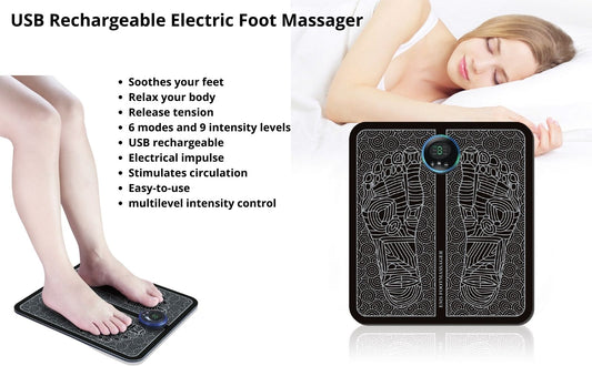 EMS Foot Massager Rechargeable for Comfort & Relaxation