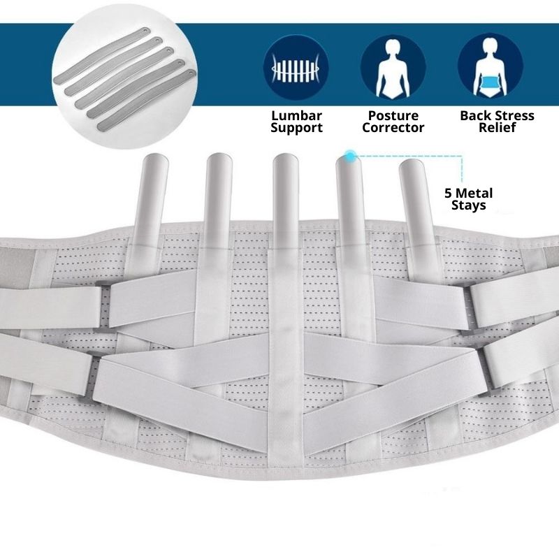 Back Support Belt Relief for Back Pain Herniated Disc Sciatica Scoliosis Lumbar Support Breathable Mesh Design Small To X Large-Body Support-Fit Sports
