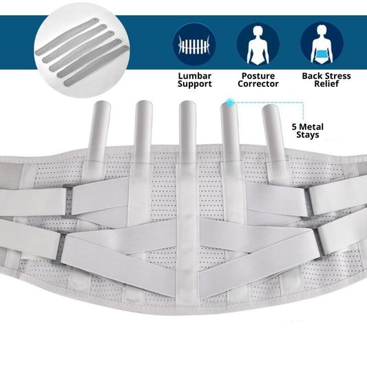 Back Support Belt Relief for Back Pain Herniated Disc Sciatica Scoliosis Lumbar Support Breathable Mesh Design Small To X Large-Body Support-Fit Sports