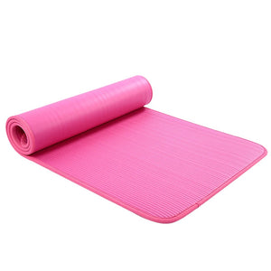Yoga Mat 1/2 x 24 x 72 Inch Quality Comfortable Thick High Density Anti-Tear With Carrying Strap Unisex-Fitness Accessories-Fit Sports