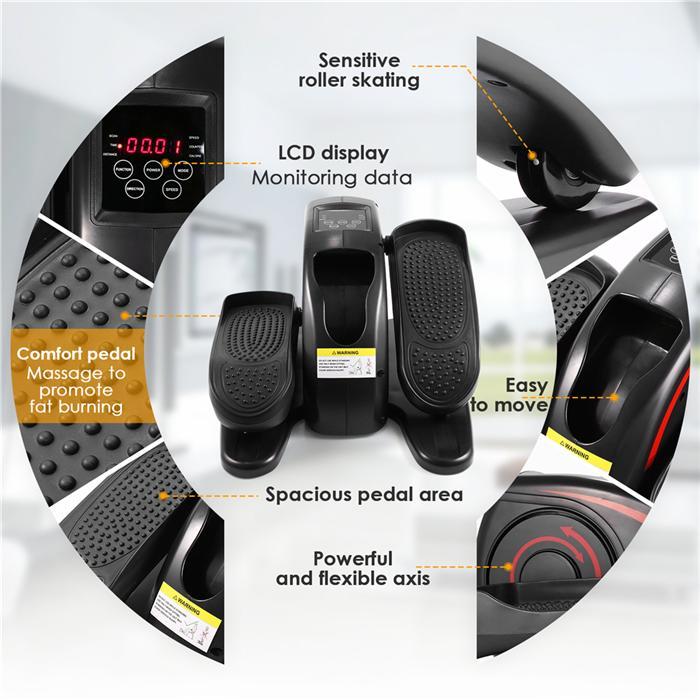 Mini Electric Bike Elliptical Trainer for Passive Leg/Arm Exercise treadmill slim mini walking machine fitness equipment-Cardio & Exercise Equipment-Fit Sports