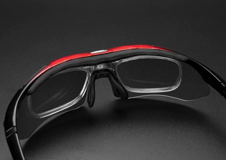 Polarized Sports Prescription Frame Sunglasses with 5 Interchangeable Lenses With UV400 Protection-Bike Accessories-Fit Sports