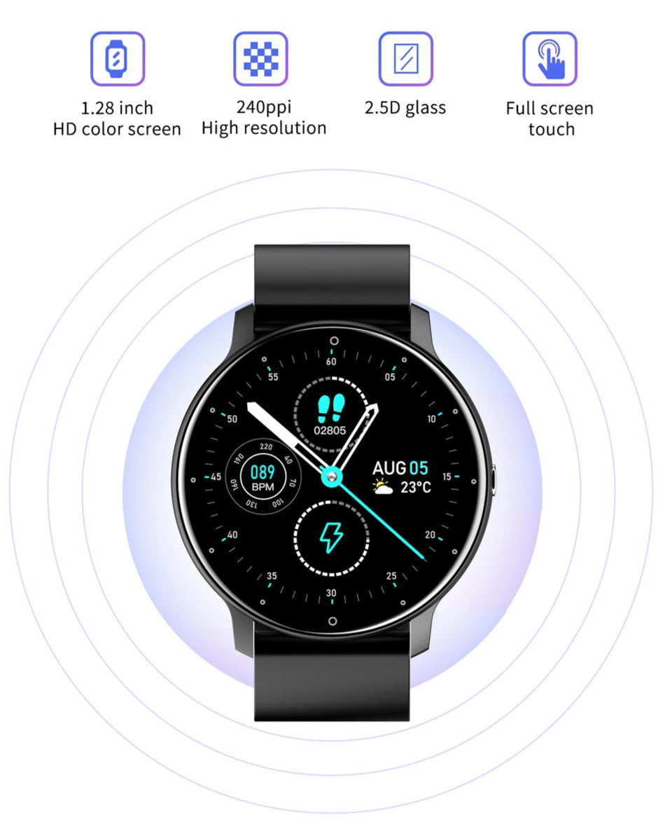 Smart Watch Fitness Tracker Waterproof Touch Screen iOS Android Unisex