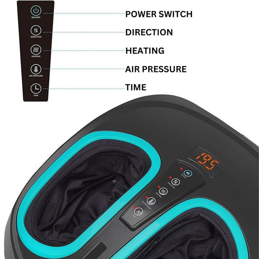 Shiatsu Foot Massager With Infrared Heat and Air Compression
