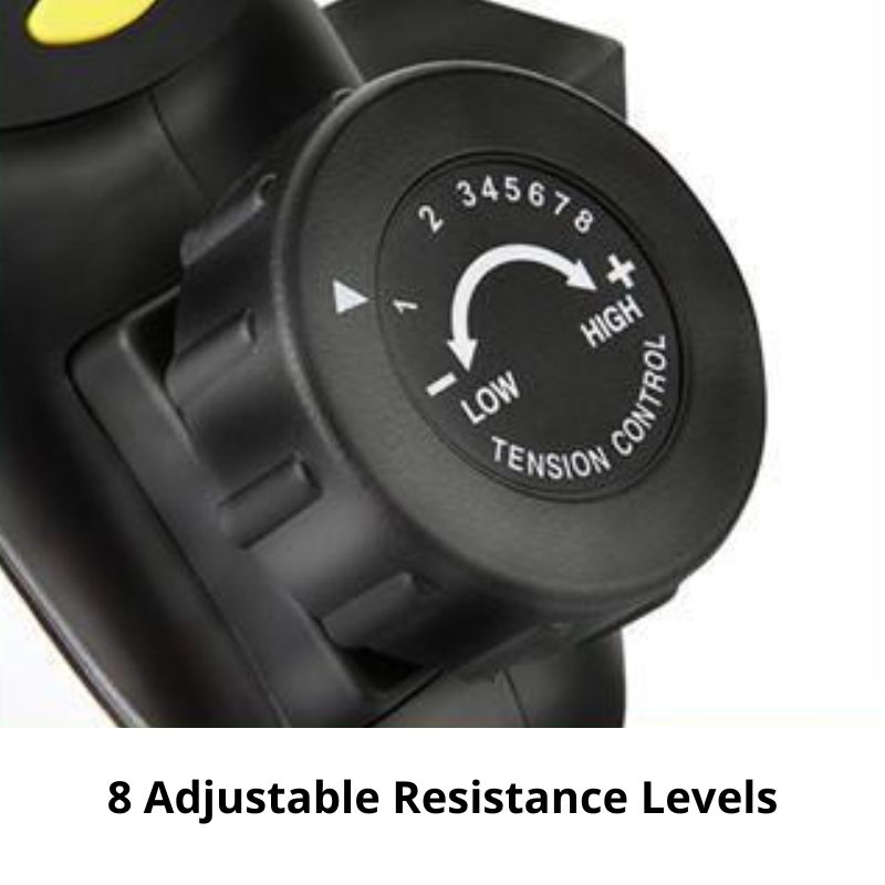 Mini Exercise Bike LCD Display Dual Pedal 8 Levels Portable Leg Trainer