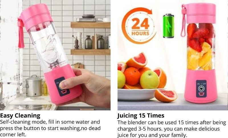 Portable Blender Cordless 6 Blade Powerful Blender 220V / 20000 RPM USB Rechargeable Great For Healthy Smoothies-Blenders & Kitchen Accessories-Fit Sports