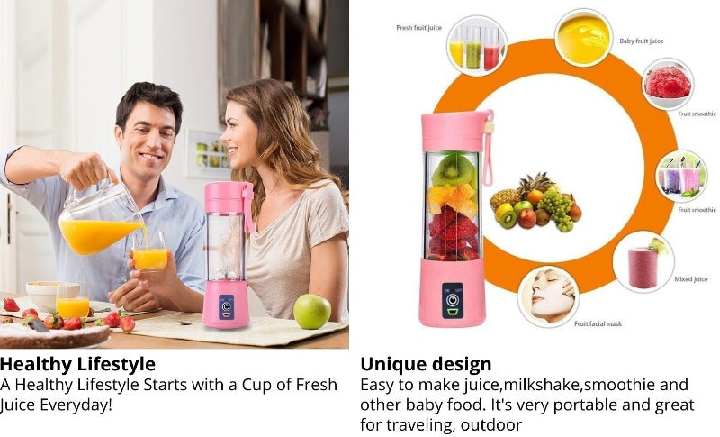 Portable Blender Cordless 6 Blade Powerful Blender 220V / 20000 RPM USB Rechargeable Great For Healthy Smoothies-Blenders & Kitchen Accessories-Fit Sports