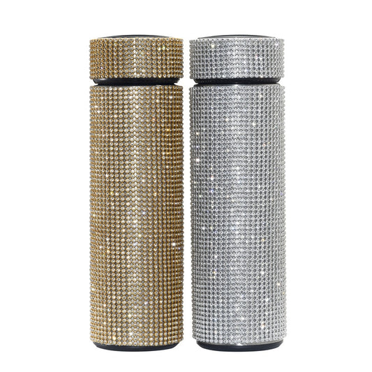 Smart Diamond Thermos Bottle Stainless Steel Water Bottle For Coffee Smoothie
