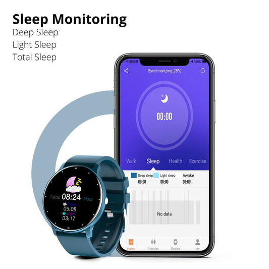 Smart Watch Fitness Tracker Waterproof Touch Screen iOS Android Unisex