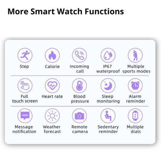 Smart Watch Fitness Tracker Waterproof Touch Screen iOS Android Unisex