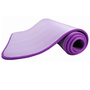 Yoga Mat 1/2 x 24 x 72 Inch Quality Comfortable Thick High Density Anti-Tear With Carrying Strap Unisex-Fitness Accessories-Fit Sports