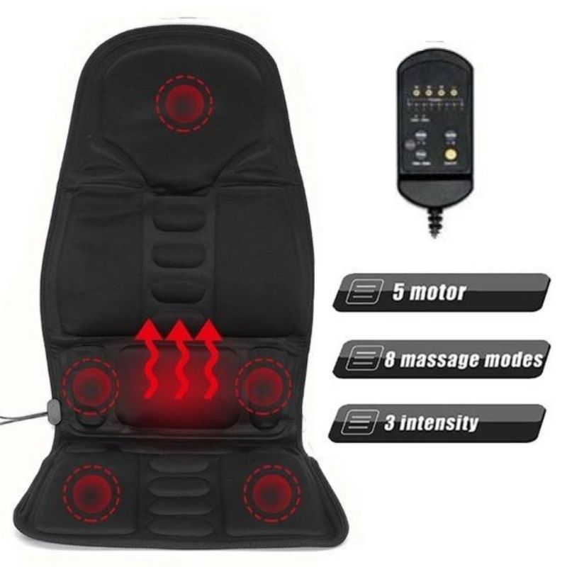 Massage Chair For At Home Car Or Office Body Massager Massage Seat With Heat Option Great For Neck Pain Lumbar Support Legs And Back-Massage Equipment-Fit Sports