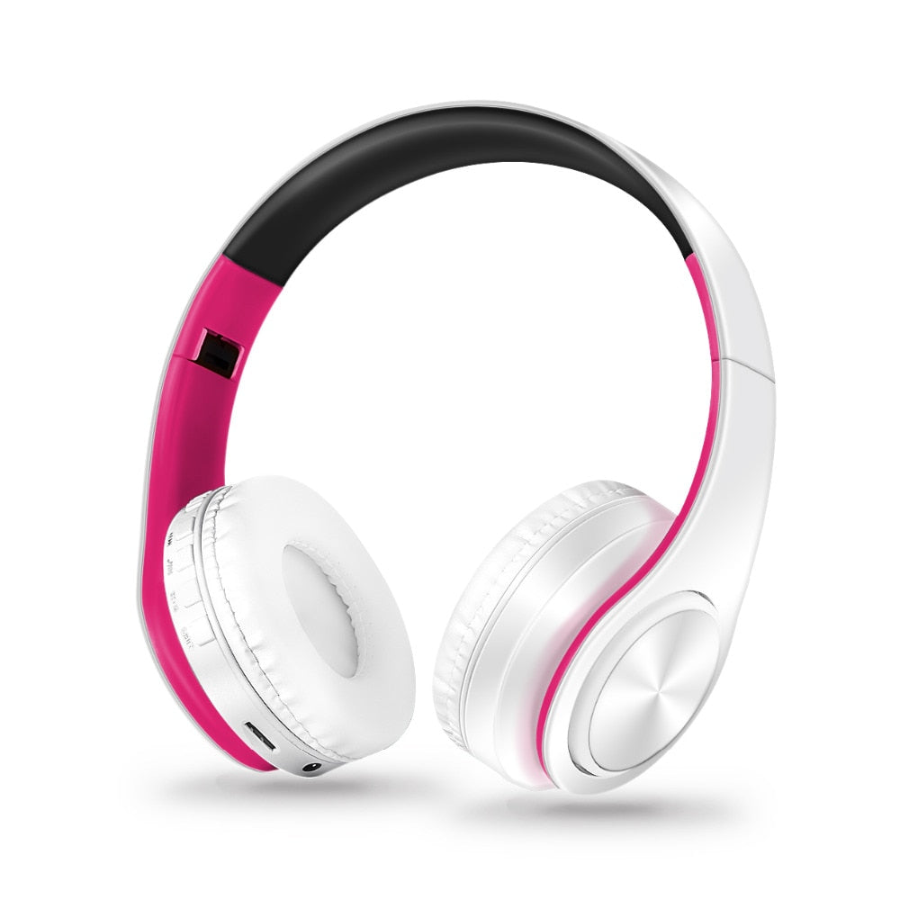 Bluetooth Headphones Wireless Headset with Microphone FM Radio MP3 Player Noise Cancelation Soft Comfortable-Bluetooth Headphones & Accessories-Fit Sports