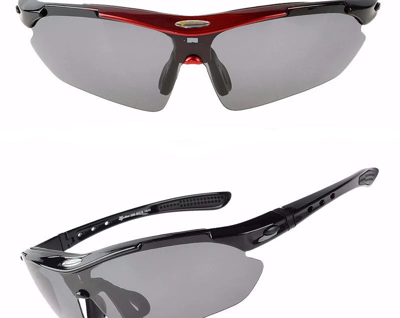 Polarized Sports Prescription Frame Sunglasses with 5 Interchangeable Lenses With UV400 Protection-Bike Accessories-Fit Sports
