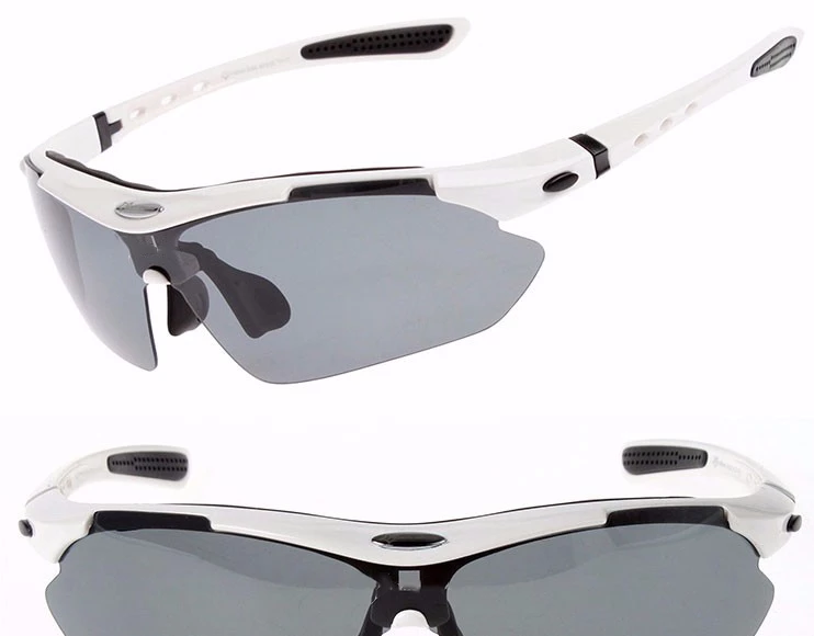 Polarized Sports Prescription Frame Sunglasses with 5 Interchangeable Lenses With UV400 Protection-Bike Accessories-Fit Sports