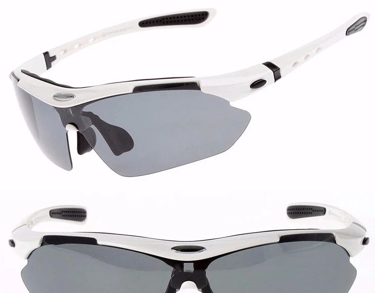 Polarized Sports Prescription Frame Sunglasses with 5 Interchangeable Lenses With UV400 Protection-Bike Accessories-Fit Sports