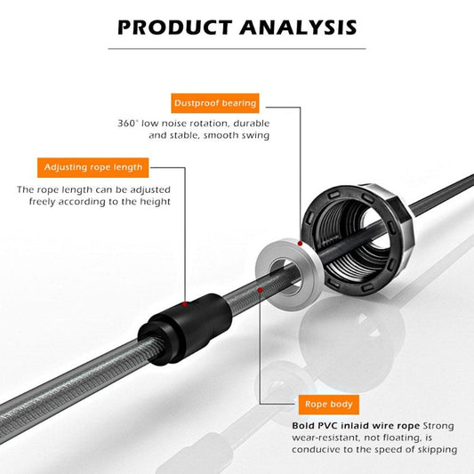 Jump Rope Tangle Free with Ball Bearings Rapid Speed Jump Rope Crossfit Exercise Fitness Workout Equipment Skipping Rope-Fitness Accessories-Fit Sports