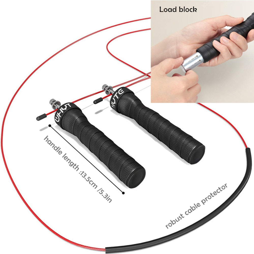 Pro High Speed Jump Rope Skipping Rope Fitness Jump Ropes Adjustable Cables Crossfit Jump Rope Double Unders Boxing Jumping Rope-Fitness Accessories-Fit Sports