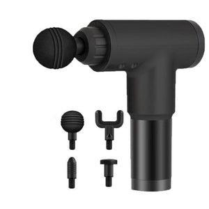 Massage Gun Percussion Gun 6 Speeds 4 Heads Cordless Handheld Massager for Deep Muscle Relaxation Quiet Brushless Motor-Massage Equipment-Fit Sports