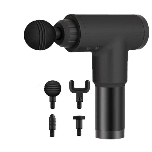 Massage Gun Percussion Gun 6 Speeds 4 Heads Cordless Handheld Massager for Deep Muscle Relaxation Quiet Brushless Motor-Massage Equipment-Fit Sports