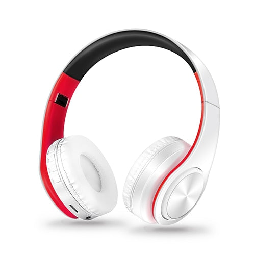 Bluetooth Headphones Wireless Headset with Microphone FM Radio MP3 Player Noise Cancelation Soft Comfortable-Bluetooth Headphones & Accessories-Fit Sports