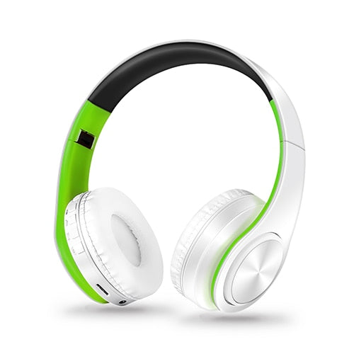 Bluetooth Headphones Wireless Headset with Microphone FM Radio MP3 Player Noise Cancelation Soft Comfortable-Bluetooth Headphones & Accessories-Fit Sports
