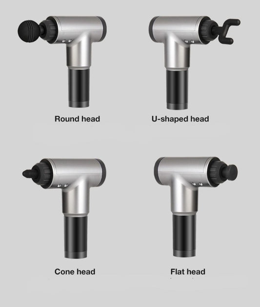 Massage Gun 3800 Rev Per Minute 6 Hrs Usage Quiet Percussion Gun 6 Speeds Cordless Handheld Massager for Deep Muscle Relaxation With Carry Bag-Massage Equipment-Fit Sports