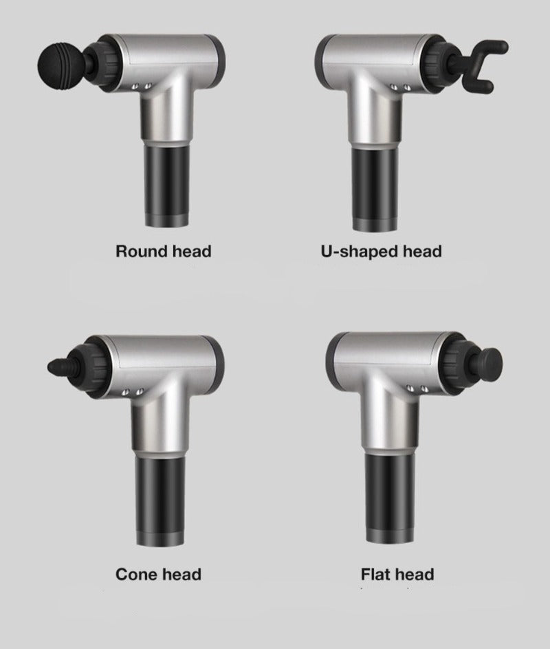 Massage Gun 3800 Rev Per Minute 6 Hrs Usage Quiet Percussion Gun 6 Speeds Cordless Handheld Massager for Deep Muscle Relaxation With Carry Bag-Massage Equipment-Fit Sports