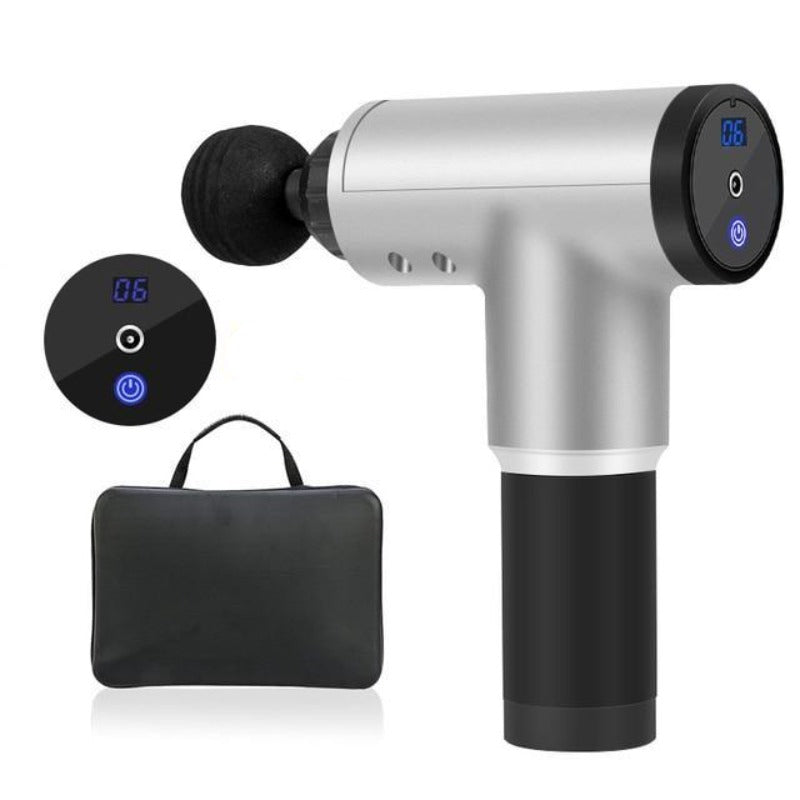 Massage Gun 3800 Rev Per Minute 6 Hrs Usage Quiet Percussion Gun 6 Speeds Cordless Handheld Massager for Deep Muscle Relaxation With Carry Bag-Massage Equipment-Fit Sports