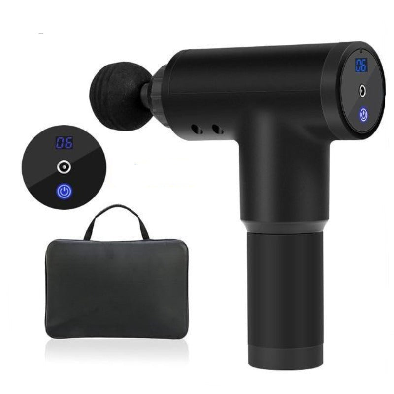 Massage Gun 3800 Rev Per Minute 6 Hrs Usage Quiet Percussion Gun 6 Speeds Cordless Handheld Massager for Deep Muscle Relaxation With Carry Bag-Massage Equipment-Fit Sports