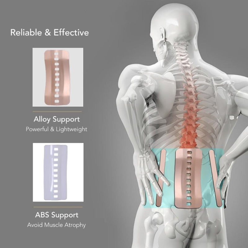 Back Support Belt With 3 Steel Stays Relief for Back Pain Herniated Disc Sciatica Scoliosis Lumbar Support Breathable Mesh Design-Body Support-Fit Sports