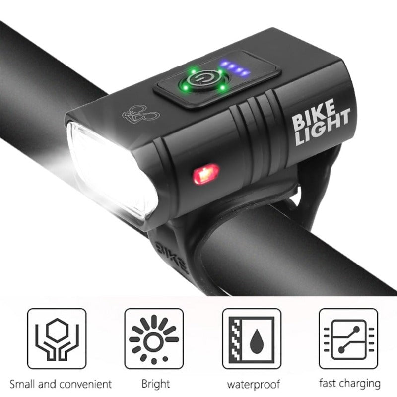 Bright LED Bike Light USB Rechargeable With Bright Tail Light Option 1000MAh lithium battery Multi Purchase Bicycle Light-Bike Accessories-Fit Sports