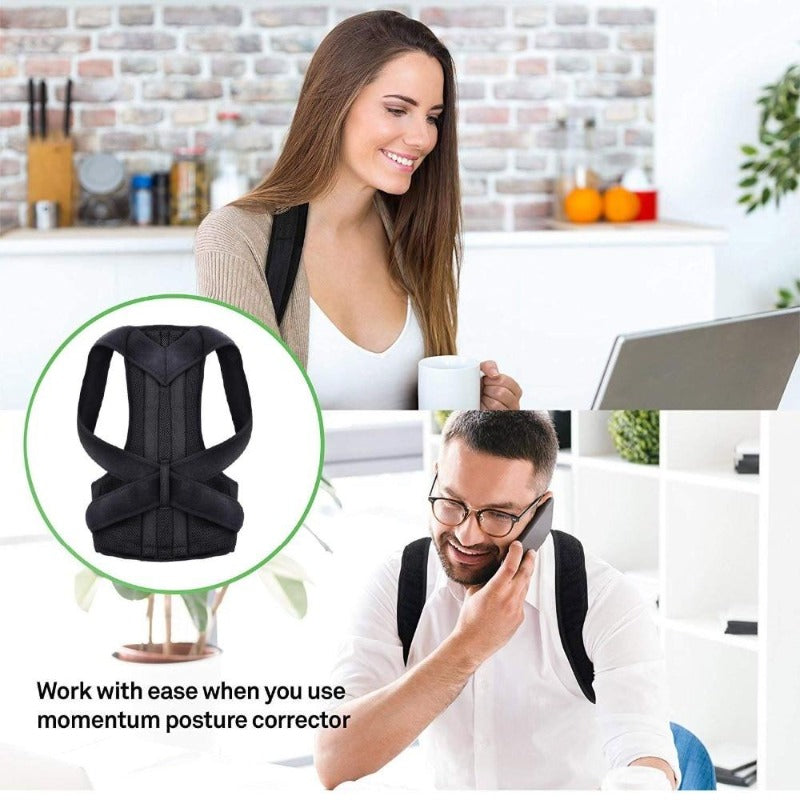 Posture Corrector Spine and Back Support Providing Pain Relief for Neck Back Shoulders Adjustable Breathable Back Brace Unisex-Body Support-Fit Sports