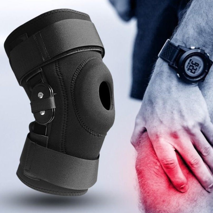 Hinged Knee Brace Maximum Support Knee Brace For ACL/PCL Injuries Patella Support Sprains Hypertension Alleviate Knee Pain Unisex-Body Support-Fit Sports