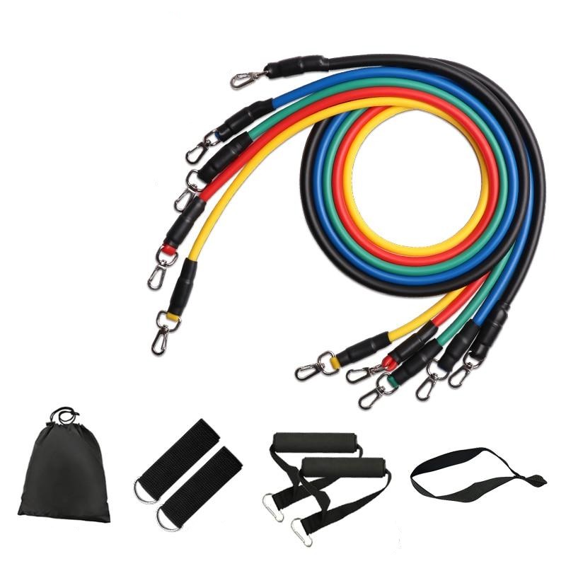Resistance Bands 11 Piece Resistance Band Set Latex Bands Great For Home Workouts Fitness Training-Fitness Accessories-Fit Sports
