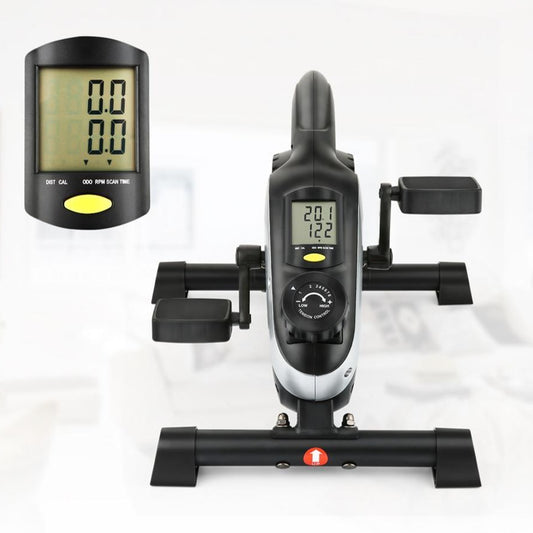 Mini Exercise Bike LCD Display Dual Pedal 8 Levels Portable Leg Trainer