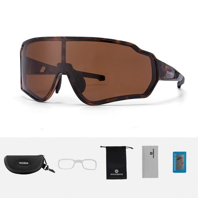 Polarized Sports Prescription Frame Sunglasses with 5 Interchangeable Lenses With UV400 Protection-Bike Accessories-Fit Sports