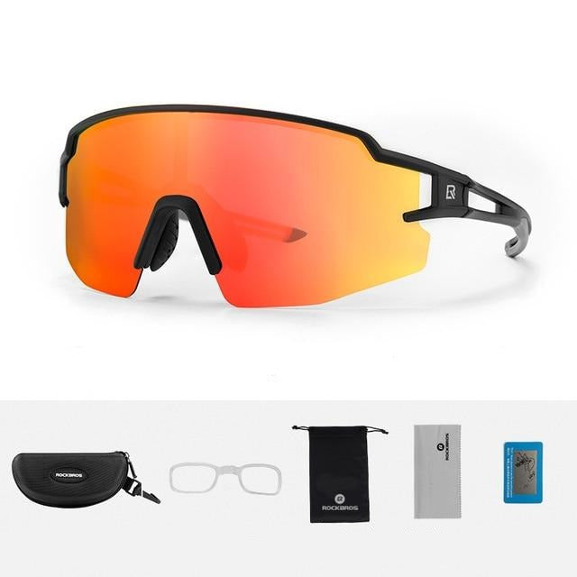 Polarized Sports Prescription Frame Sunglasses with 5 Interchangeable Lenses With UV400 Protection-Bike Accessories-Fit Sports