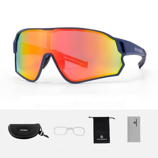 Polarized Sports Prescription Frame Sunglasses with 5 Interchangeable Lenses With UV400 Protection-Bike Accessories-Fit Sports