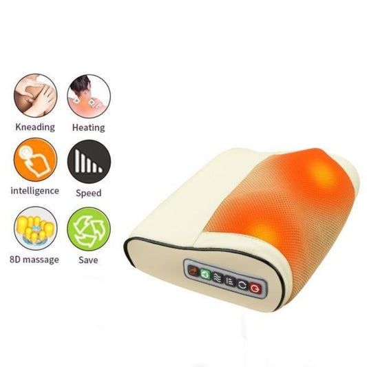 Massage Pillow With Infrared Heating Great Muscle And Stress Relief Shiatsu Massager For Neck Shoulders Back Multi Purpose Use-Massage Equipment-Fit Sports