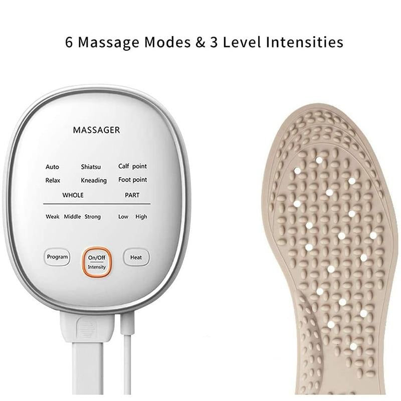 Foot Massager And Leg Massager for Circulation Relaxation with Heating Hand-held Controller 6 Modes 3 Intensities Unisex-Body Support-Fit Sports