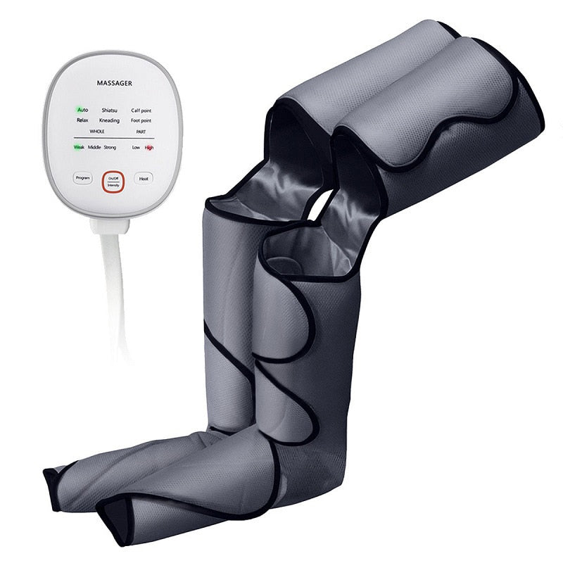 Foot Massager And Leg Massager for Circulation Relaxation with Heating Hand-held Controller 6 Modes 3 Intensities Unisex-Body Support-Fit Sports