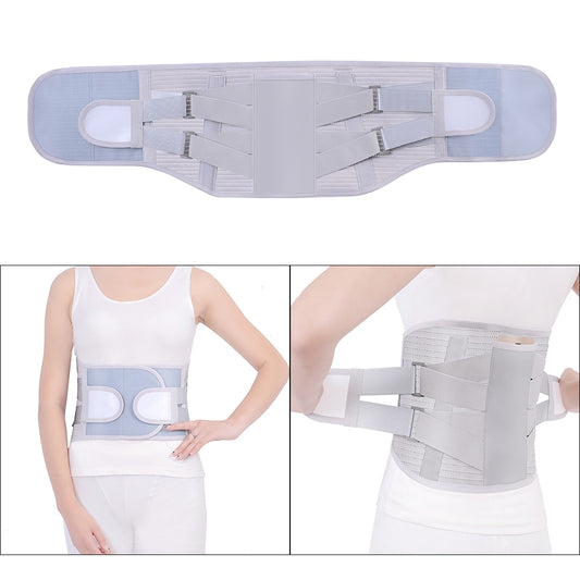 Back Support Belt With 3 Steel Stays Relief for Back Pain Herniated Disc Sciatica Scoliosis Lumbar Support Breathable Mesh Design-Body Support-Fit Sports