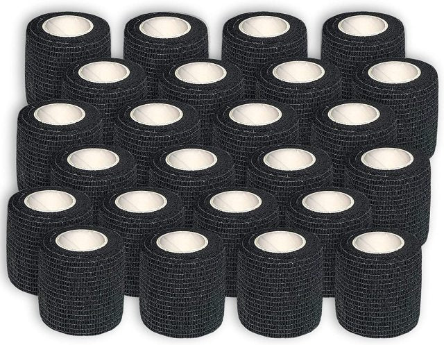 24 Pack Self Adherent Bandage Wrap 2 Inches X 5 Yards Bandage Tape First Aid Tape Self Adhesive Athletic Sports Bandage-Fitness Accessories-Fit Sports